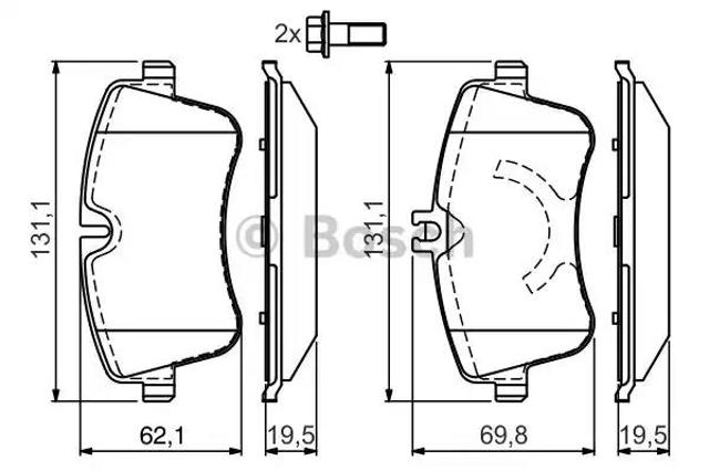 Дискові гальма 0986424517 BOSCH