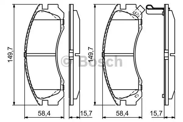 Колодки передні 0986424523 BOSCH