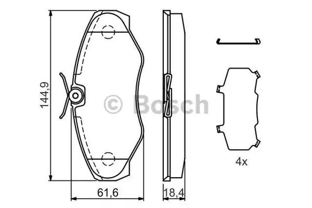 Гальмівні колодки 0986424531 BOSCH