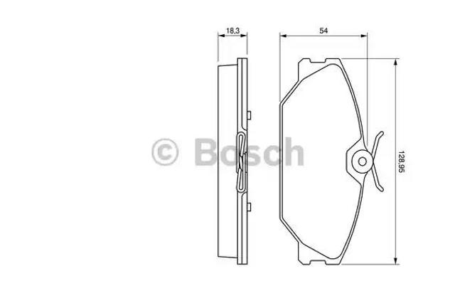 Колодки гальмівні передні, дискові 0986424533 BOSCH
