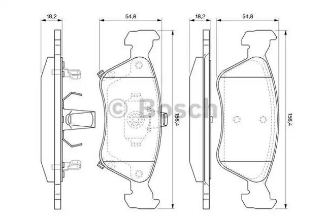 Передні гальмівні колодки 0986424560 BOSCH