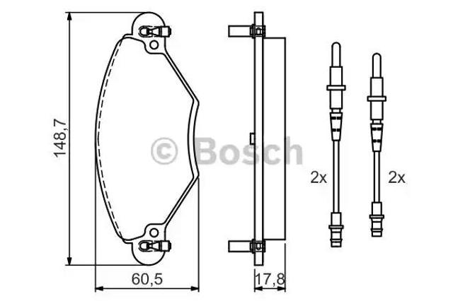 Колодки передні 0986424582 BOSCH