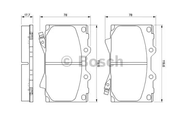 Передні гальмівні колодки 0986424640 BOSCH