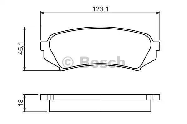 Комплект задніх колодок 0986424641 BOSCH