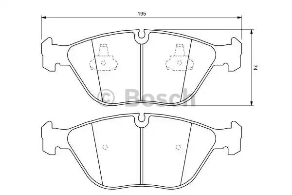 Колодки гальмівні передні, дискові 0986424649 BOSCH