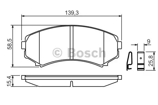 Колодки гальмівні дискові комплект 0986424709 BOSCH