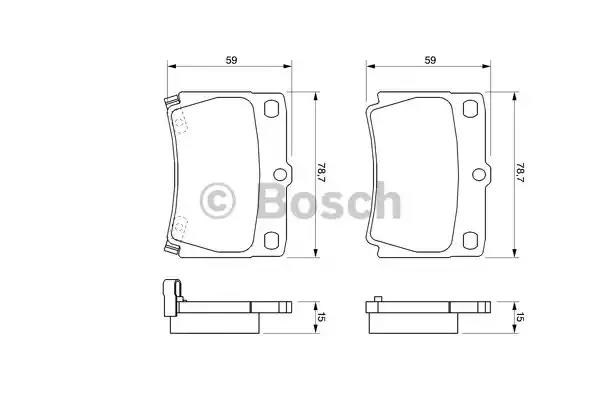 Колодки гальмівні задні, дискові 0986424711 BOSCH