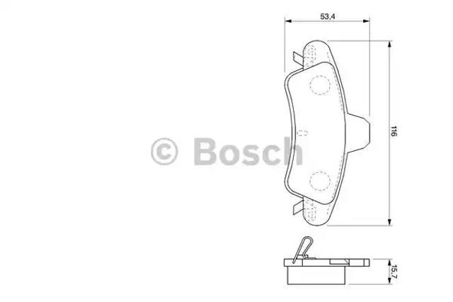 Колодки на гальмо задній дисковий 0986424744 BOSCH