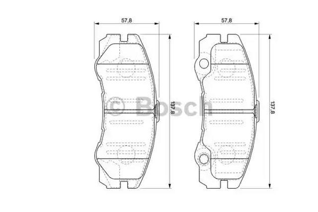 Колодки гальмівні дискові комплект 0986424760 BOSCH