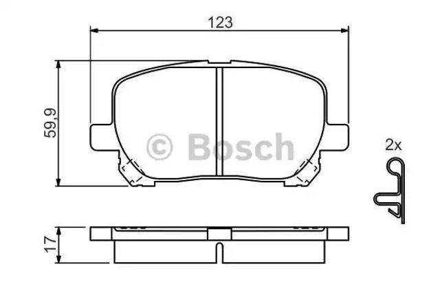 Колодки передні 0986424761 BOSCH