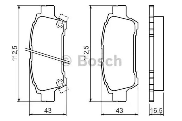 Задні гальмівні колодки 0986424762 BOSCH