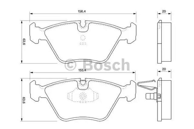 Колодки гальмівні передні, дискові 0986424767 BOSCH
