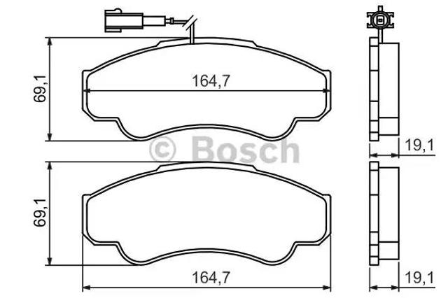 Колодки передні 0986424769 BOSCH