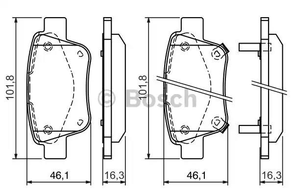 Колодки гальмові задні, дискові 0986424798 BOSCH