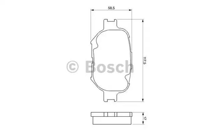 Передні гальмівні колодки 0986424808 BOSCH