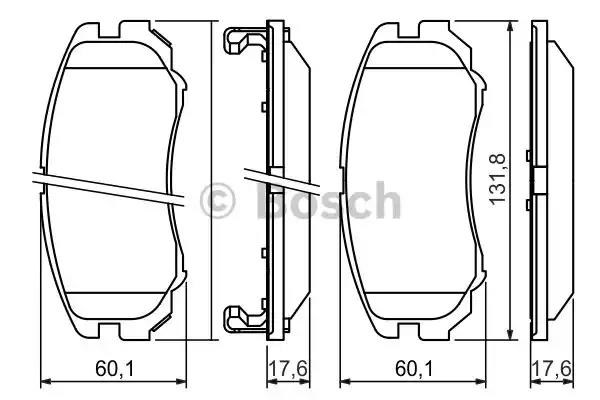 Колодки гальмівні дискові комплект 0986424815 BOSCH