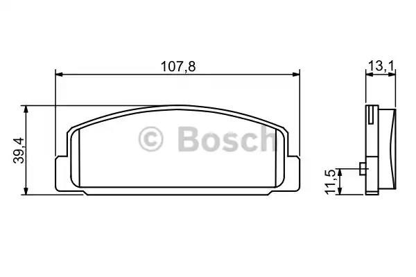 Колодки гальмівні задні, дискові 0986424817 BOSCH