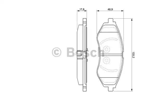 Передні гальмівні колодки 0986424818 BOSCH