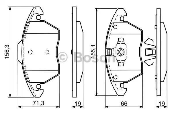 Колодки гальмівні передні, дискові 0986424825 BOSCH