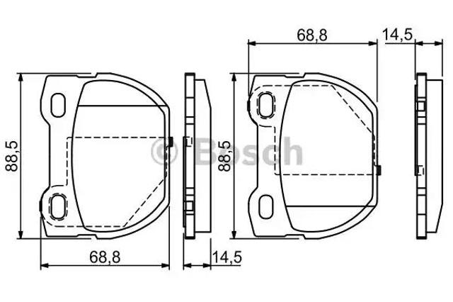 Колодки гальмові задні, дискові 0986424827 BOSCH