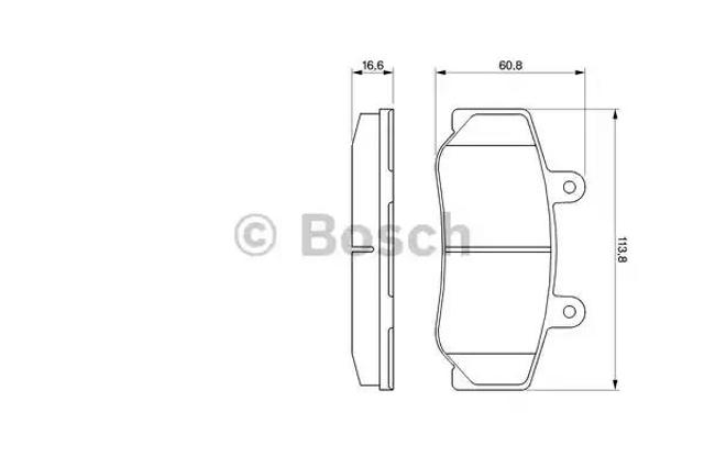 Колодки гальмівні передні, дискові 0986460961 BOSCH