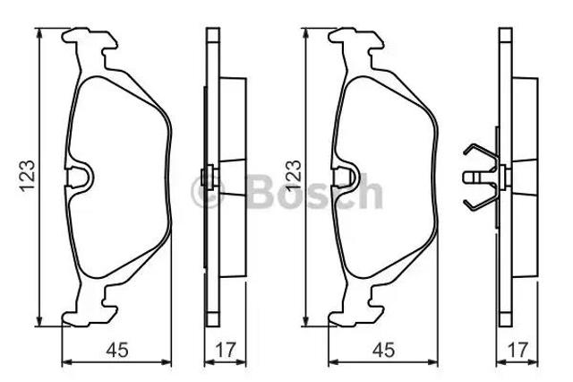 Колодки гальмівні задні, дискові 0986460964 BOSCH