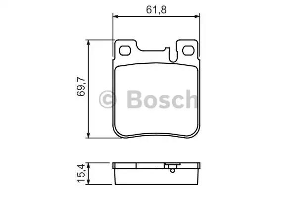 Задні дискові колодки 0986460965 BOSCH