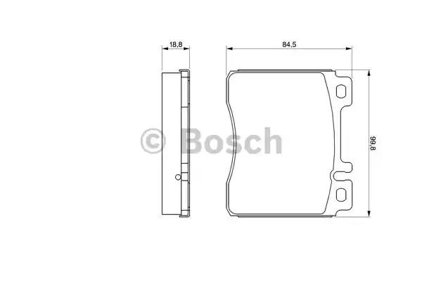 Колодки гальмівні дискові комплект 0986460976 BOSCH