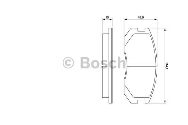 Колодки гальмівні передні, дискові 0986460980 BOSCH