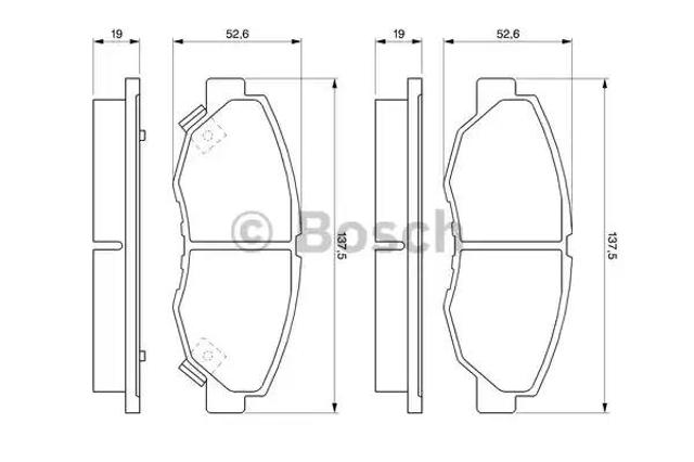 Колодки гальмівні дискові комплект 0986461124 BOSCH