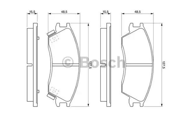 Колодки передні 0986461127 BOSCH