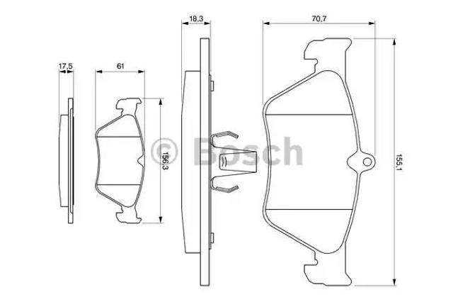 Гальмівні колодки 0986461129 BOSCH
