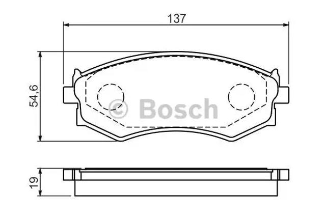 Передні гальмівні колодки 0986461139 BOSCH