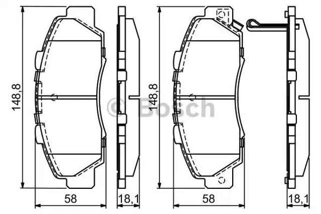 Колодки гальмівні дискові комплект 0986461142 BOSCH