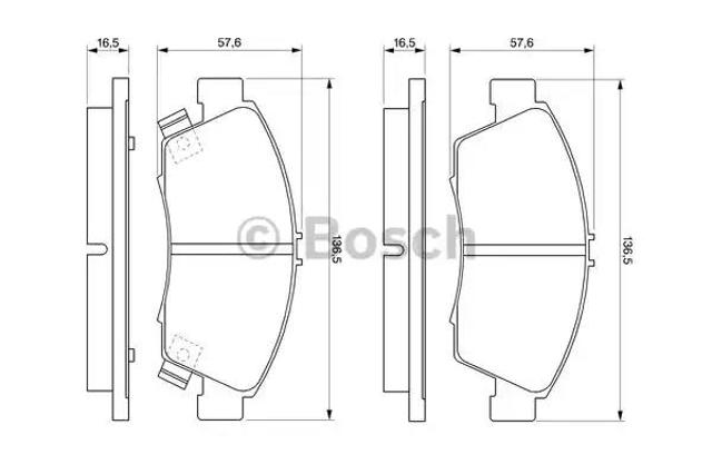 Передні гальмівні колодки 0986461759 BOSCH