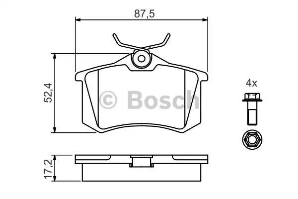 Колодки гальмівні задні, дискові 0986461769 BOSCH