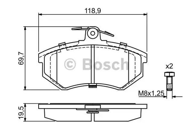 Тормозні колодки 0986466700 BOSCH