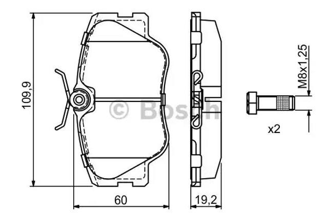 Тормозні колодки 0986469410 BOSCH