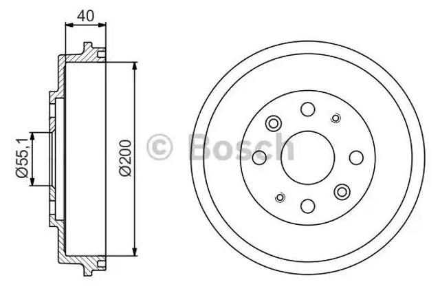 Барабан гальмівний задній 0986477191 BOSCH