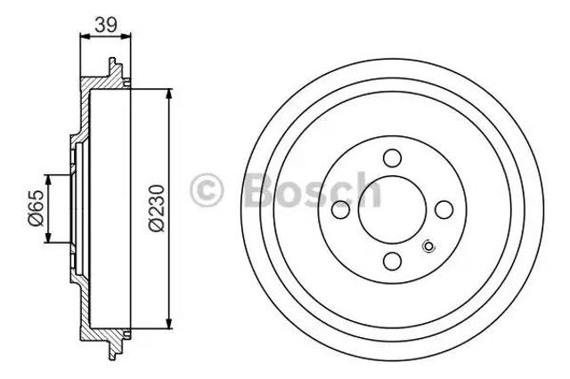 Барабан гальмівний задній 0986477194 BOSCH