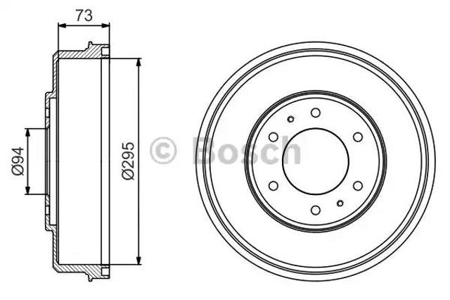 Барабан гальмівний задній 0986477232 BOSCH