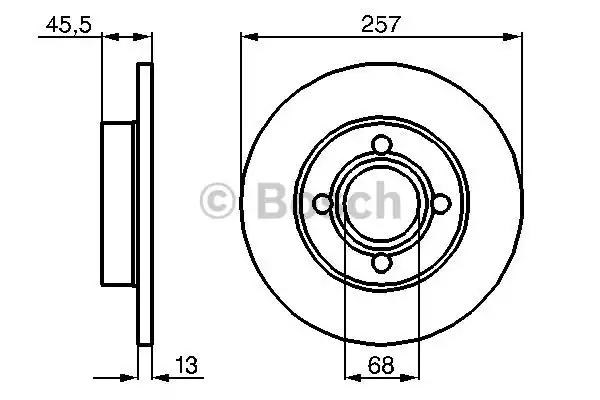 Диск переднього гальма 0986478016 BOSCH