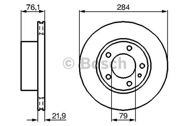 Диск гальмівний передній 0986478043 BOSCH