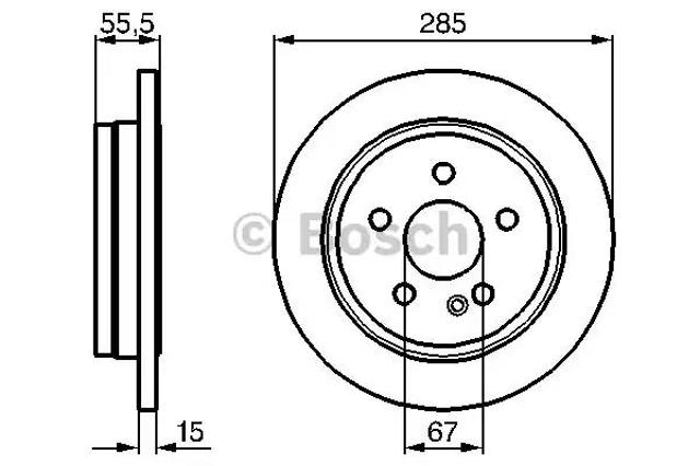 Диск заднього гальма 0986478469 BOSCH