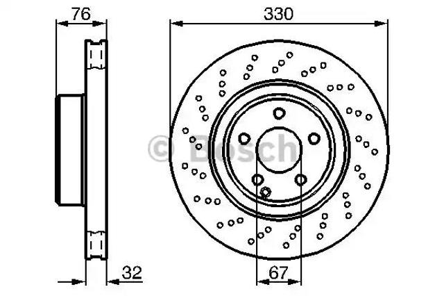 Диск переднього гальма 0986478470 BOSCH