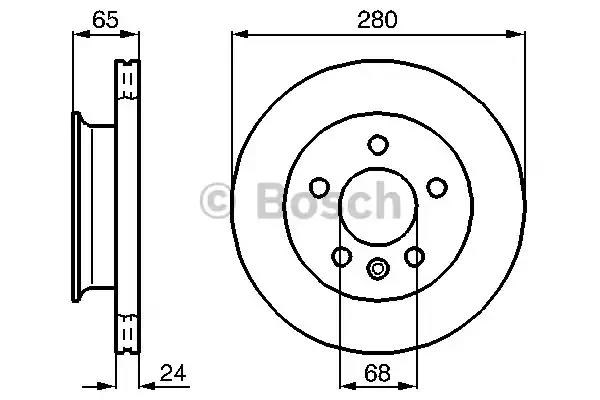 Диск переднього гальма 0986478548 BOSCH