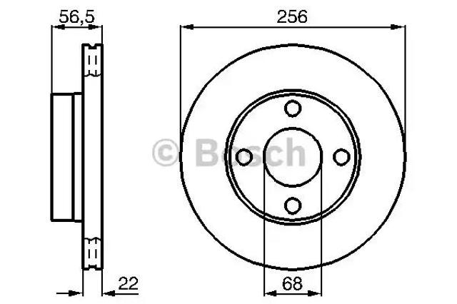 Гальмо дискове переднє 0986478550 BOSCH