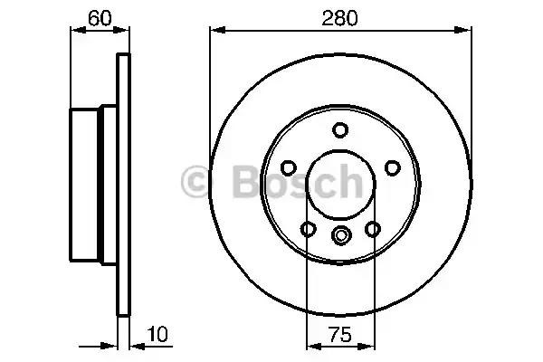 Диск заднього гальма 0986478561 BOSCH