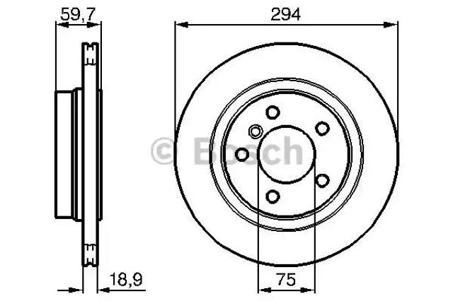 Диск заднього гальма 0986478570 BOSCH
