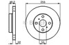 Диск гальмівний передній 0986478578 BOSCH